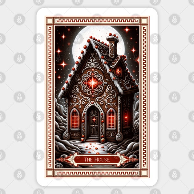 The Gingerbread House Tarot Card Sticker by HolidayBug